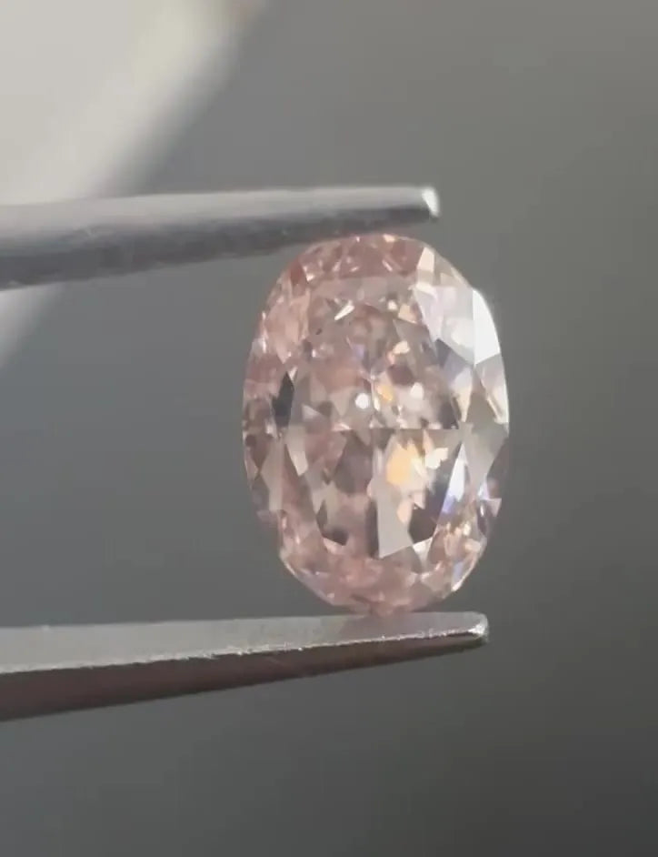 0.34ct Oval Natural Diamond (Colour Fancy Brownish Pink, Clarity VVS1, GIA Certified)