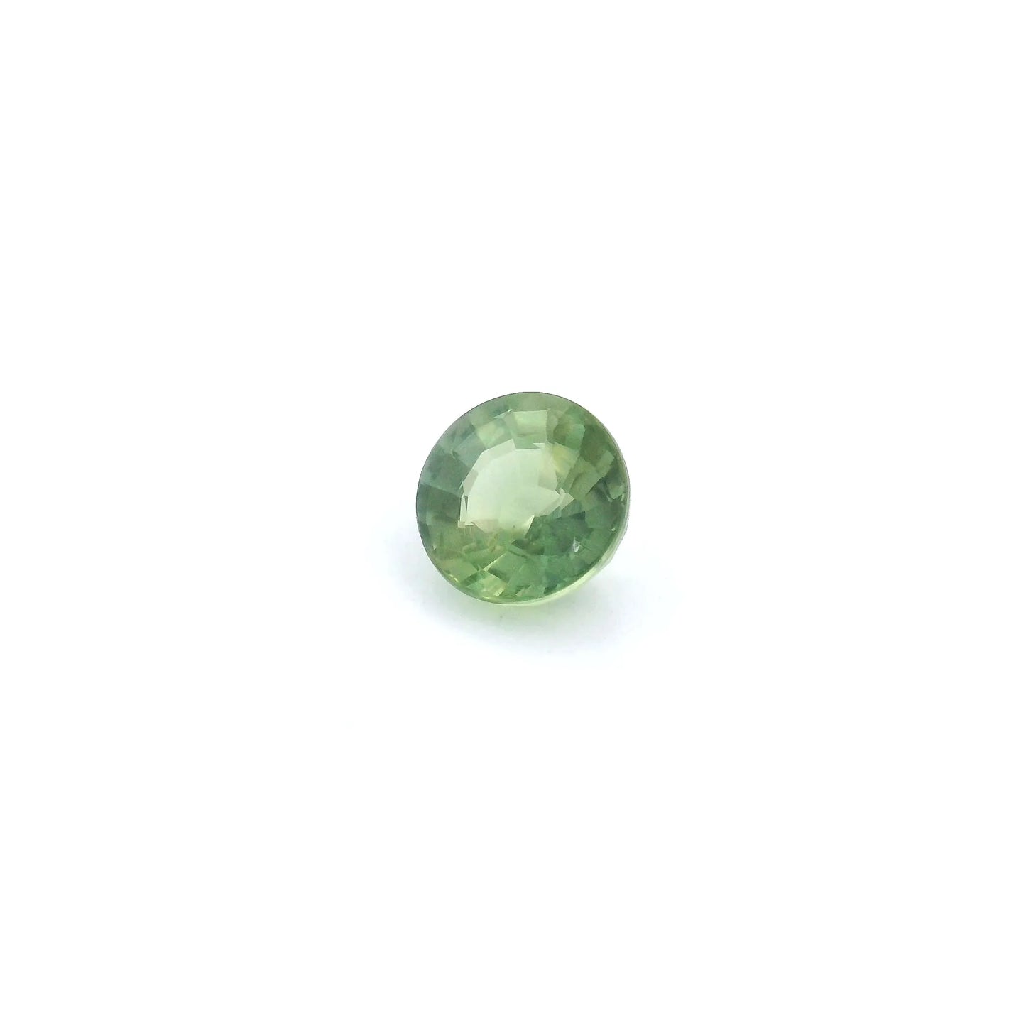 0.89ct Round Natural Sapphire (Colour Green, Clarity Slightly Included, Cut Faceted)