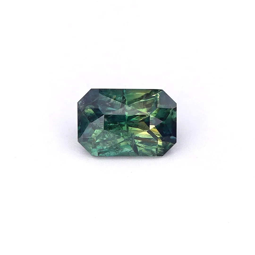 1.21ct Octagonal Natural Sapphire (Colour Green, Clarity Eye Clean, Cut Faceted)