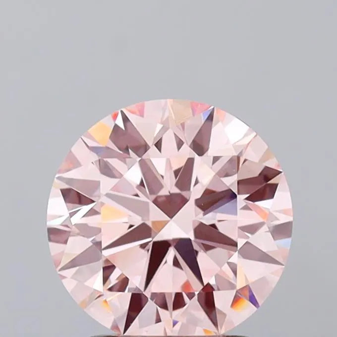 1.88ct Round Lab Grown Diamond (Colour Fancy Intense Pink, Clarity VS1, Cut ID, IGI Certified)