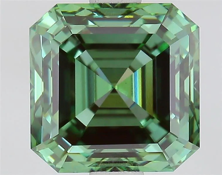 1.92ct Asscher Lab Grown Diamond (Colour Fancy Vivid Green, Clarity VS1, IGI Certified)