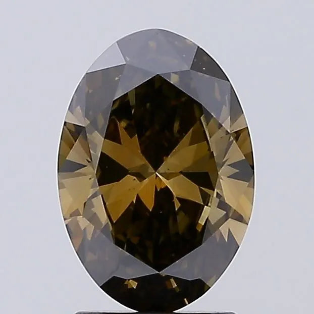 2.01ct Oval Lab Grown Diamond (Colour Fancy Brown, Clarity VS1, IGI Certified)