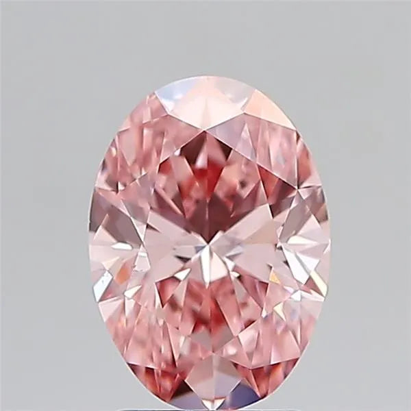 2.01ct Oval Lab Grown Diamond (Colour Fancy Vivid Pink, Clarity VS2, IGI Certified)