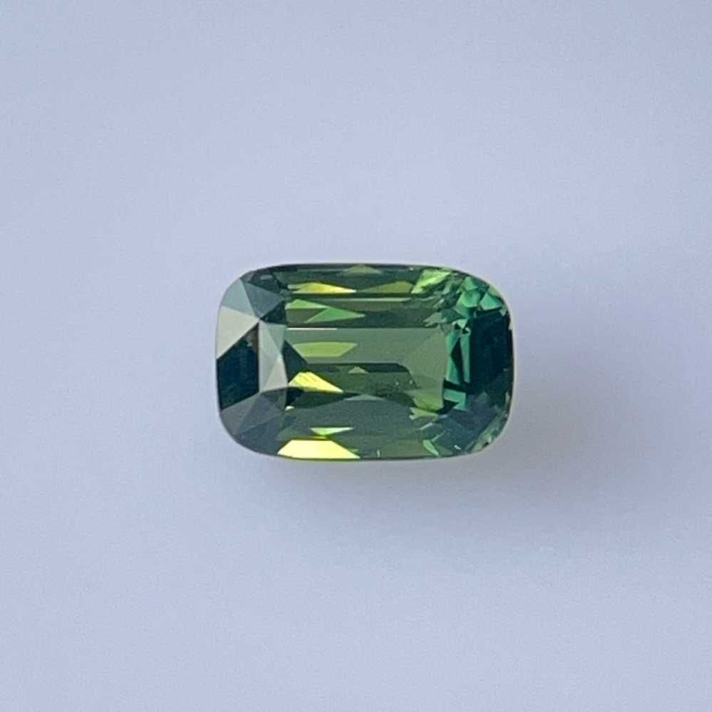 2.02ct Cushion Natural Sapphire (Colour Green, Clarity Eye Clean, Cut Faceted)