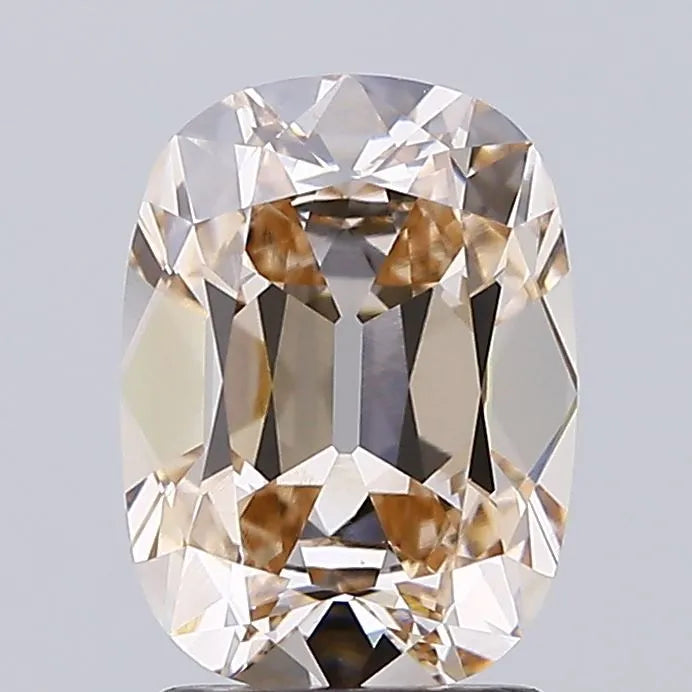 2.05ct Cushion brilliant Lab Grown Diamond (Colour Fancy Light Brown, Clarity VVS2, IGI Certified)