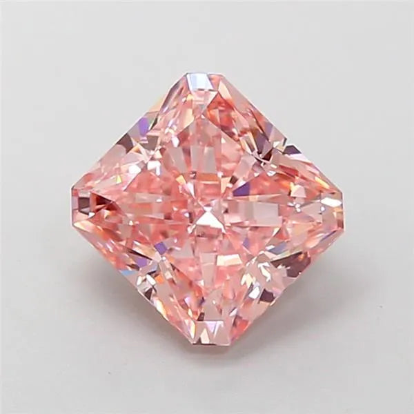 2.07ct Square radiant Lab Grown Diamond (Colour Fancy Intense Pink, Clarity VVS2, IGI Certified)