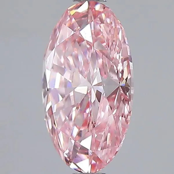 2.09ct Oval Lab Grown Diamond (Colour Fancy Vivid Pink, Clarity VS2, IGI Certified)