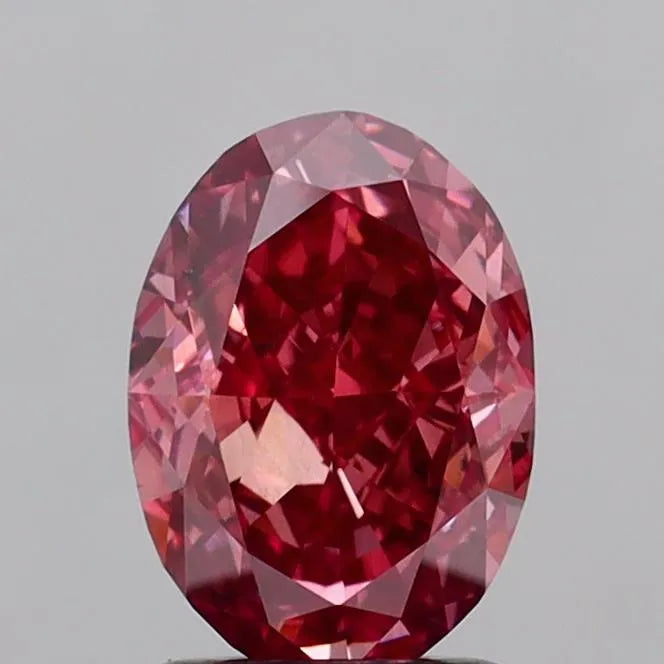 2.10ct Oval Lab Grown Diamond (Colour Fancy Deep Pink, Clarity VS2, IGI Certified)
