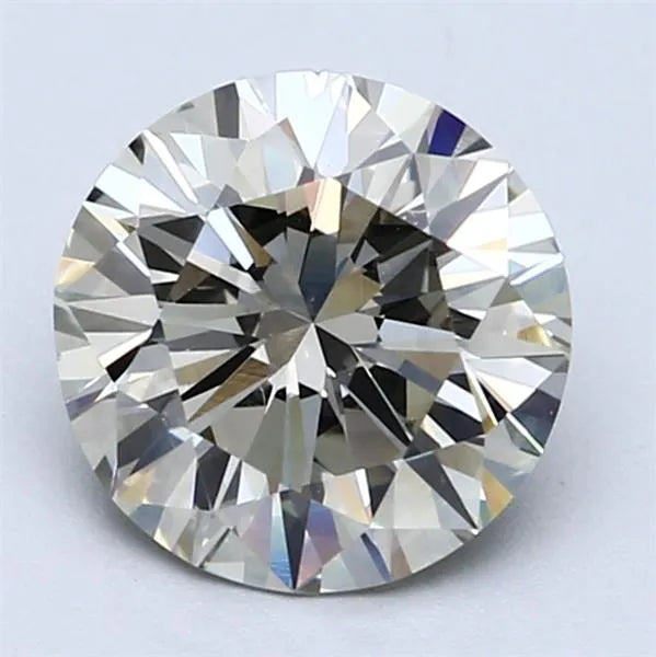2.17ct Round Natural Diamond (Colour Fancy Light Greenish Gray, Clarity VS1, Cut EX, IGI Certified)