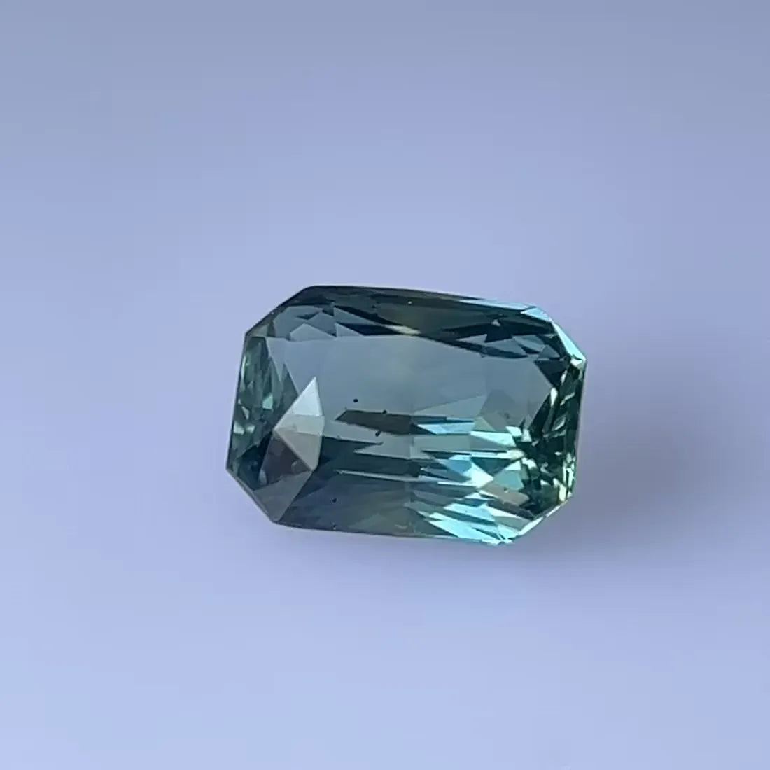 2.18ct Emerald Natural Sapphire (Colour Teal, Clarity Eye Clean, Cut Faceted)