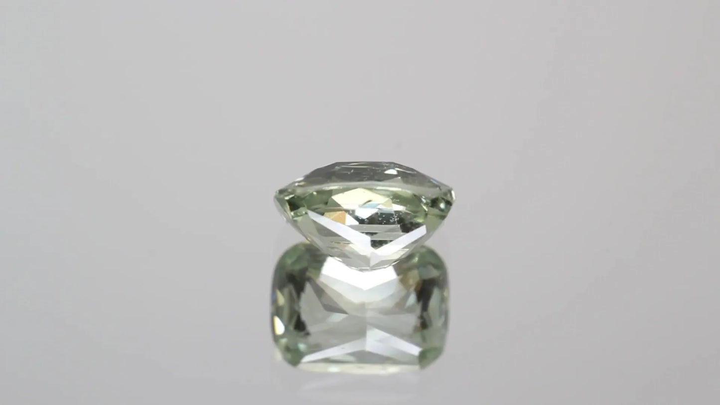 2.21ct Cushion Natural Sapphire (Colour Green, Clarity Eye Clean, Cut Faceted)