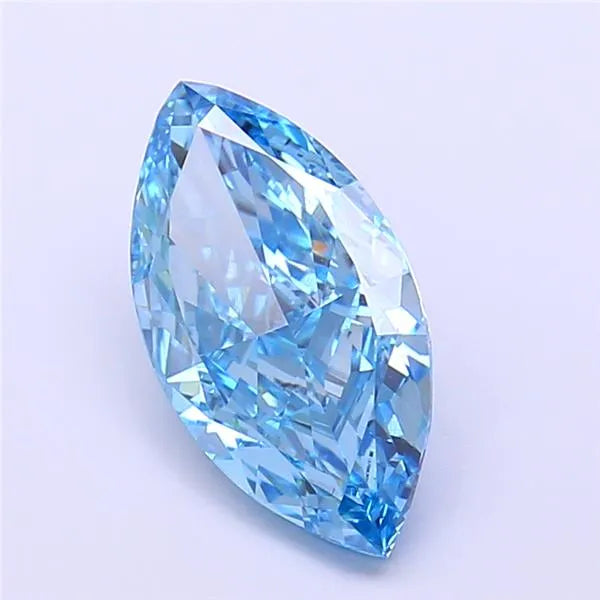 2.24ct Marquise Lab Grown Diamond (Colour Fancy Vivid Blue, Clarity VVS2, IGI Certified)