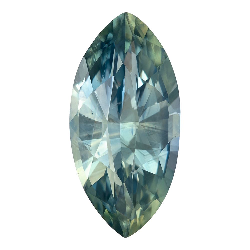 2.32ct Marquise Natural Sapphire (Colour Teal, Clarity Slightly Included, Cut Faceted)