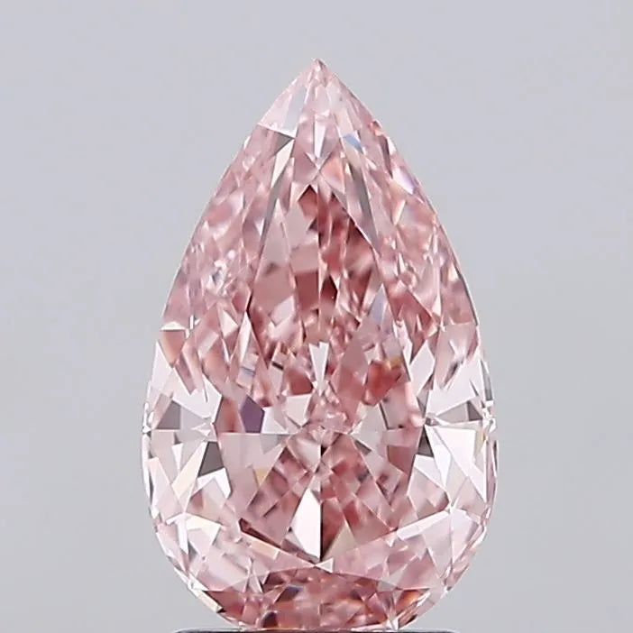 2.33ct Pear Lab Grown Diamond (Colour Fancy Vivid Pink, Clarity VVS2, IGI Certified)