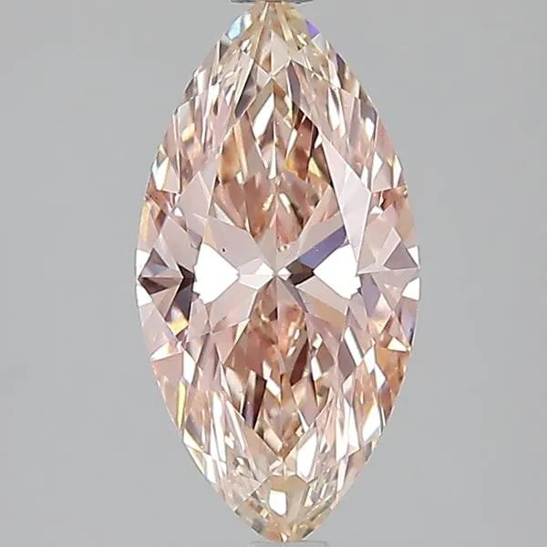 2.49ct Marquise Lab Grown Diamond (Colour Fancy Intense Yellowish Pink, Clarity VS1, IGI Certified)