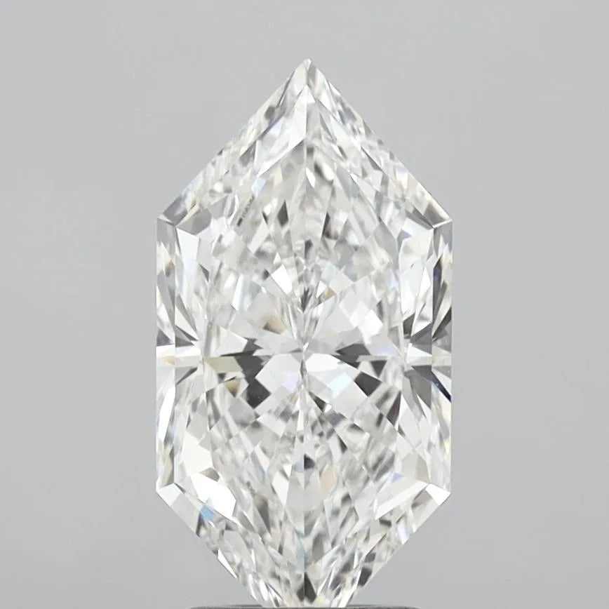 2.53ct Hexagonal Lab Grown Diamond (Colour F, Clarity VVS2, IGI Certified)