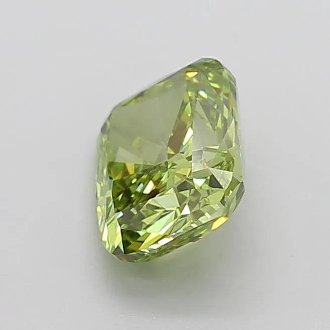 2.64ct Cushion modified Lab Grown Diamond (Colour Fancy Vivid Green, Clarity VVS2, IGI Certified)