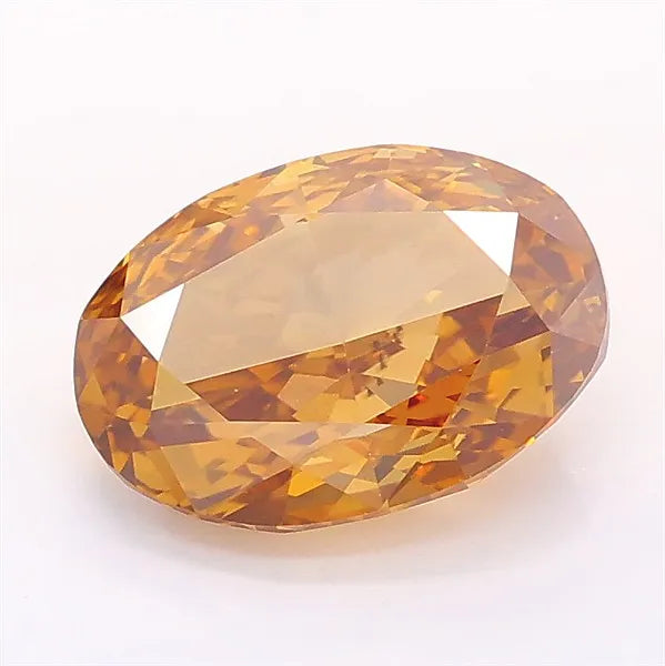 3.01ct Oval Lab Grown Diamond (Colour Fancy Yellowish Brown, Clarity VS2, IGI Certified)