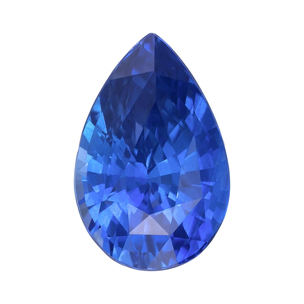 3.04ct Pear Natural Sapphire (Colour Blue, Clarity Slightly Included, Cut Faceted)