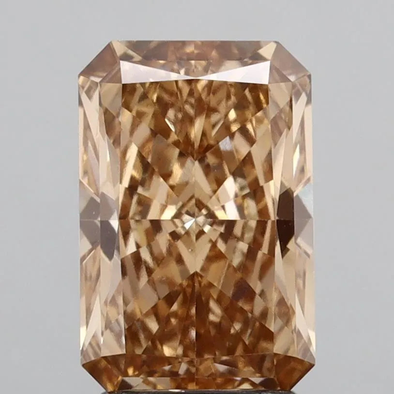 3.04ct Radiant Lab Grown Diamond (Colour Fancy Brown, Clarity VS1, IGI Certified)