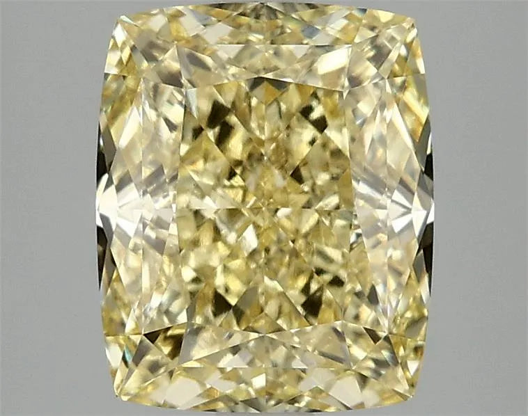 3.06ct Cushion modified Lab Grown Diamond (Colour Fancy Vivid Yellow, Clarity VVS2, IGI Certified)