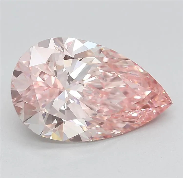 3.15ct Pear Lab Grown Diamond (Colour Fancy Vivid Pink, Clarity VVS1, Cut GD, IGI Certified)
