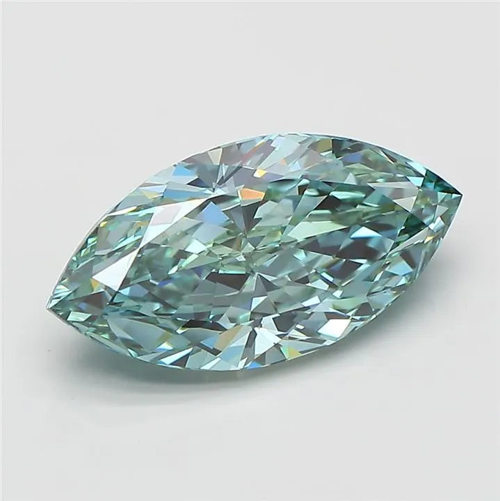 3.27ct Marquise Lab Grown Diamond (Colour Fancy Intense Blueish Green, Clarity VS1, IGI Certified)
