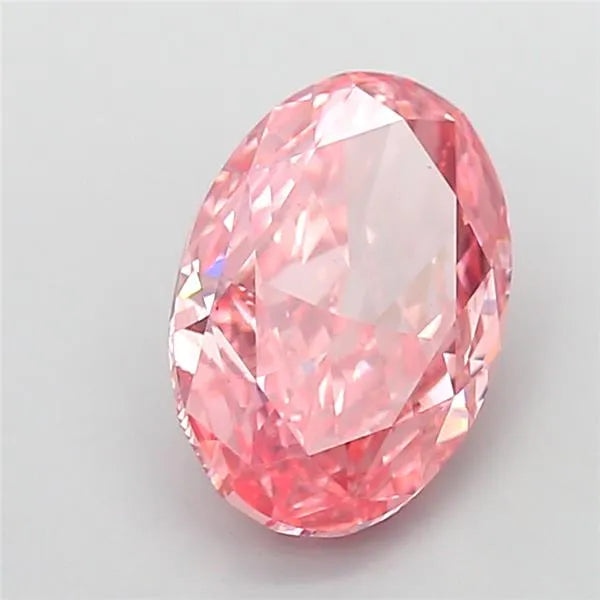 4.01ct Oval Lab Grown Diamond (Colour Fancy Vivid Pink, Clarity VS1, IGI Certified)