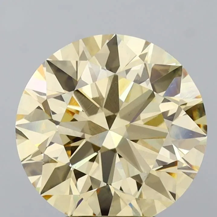 4.03ct Round Lab Grown Diamond (Colour Fancy Light Yellow, Clarity VS1, Cut ID, IGI Certified)