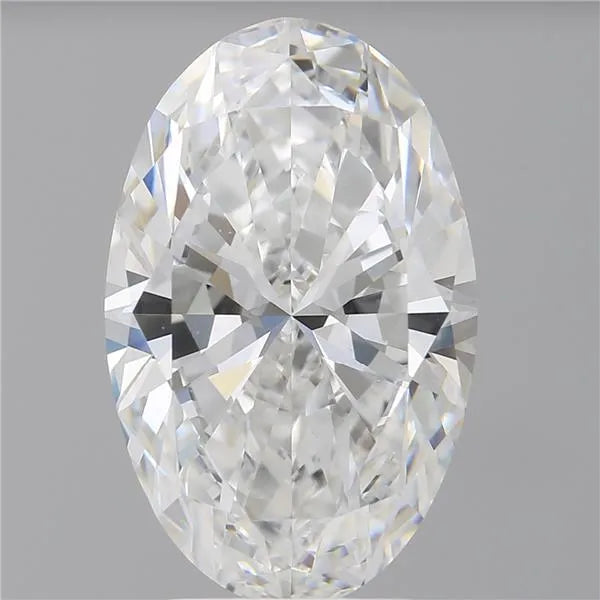 4.10ct Oval Lab Grown Diamond (Colour E, Clarity VVS2, IGI Certified)