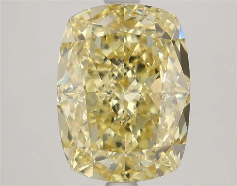 4.13ct Cushion modified Lab Grown Diamond (Colour Fancy Intense Yellow, Clarity VS2, IGI Certified)