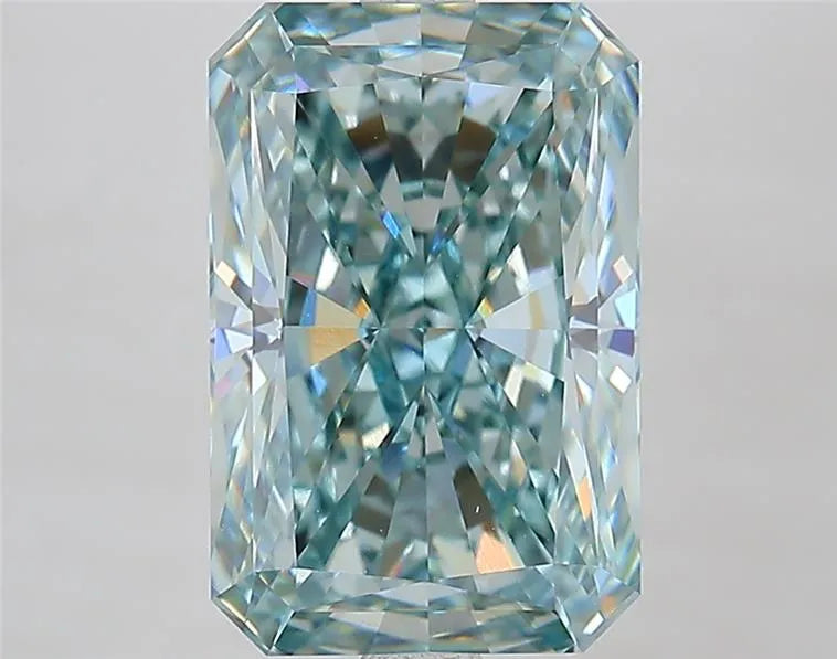 4.26ct Radiant Lab Grown Diamond (Colour Fancy Intense Blueish Green, Clarity VVS2, IGI Certified)