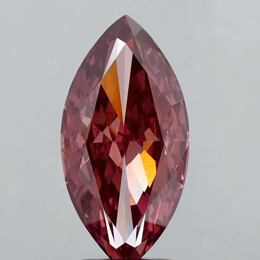5.37ct Marquise Lab Grown Diamond (Colour Fancy Deep Brownish Pink, Clarity VS2, IGI Certified)