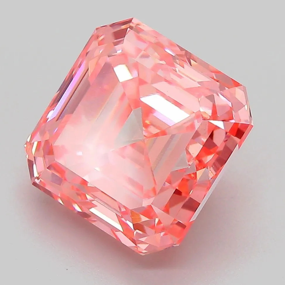 5.67ct Asscher Lab Grown Diamond (Colour Fancy Vivid Pink, Clarity VS1, IGI Certified)