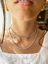 caption:Shown in custom choker length with 2mm diamonds & standard 16" length with 2.5mm diamonds