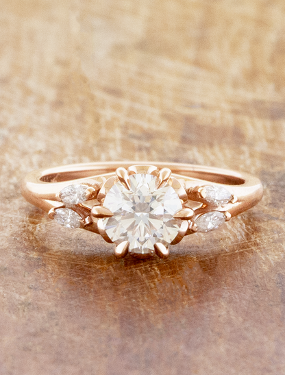 caption:Shown with 1ct round in 14k rose gold