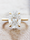 caption:Shown with 4ct oval in 14k yellow gold
