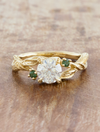 caption:Shown with 1ct round cut in 14k yellow gold 
