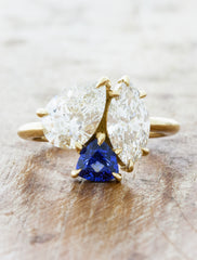 caption:1.45ct pear, 1ct marquise, 0.5ct sapphire