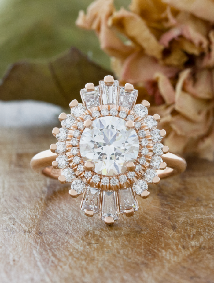 Caldonia: Unique Art Deco-Inspired Engagement Ring Ken Dana Design