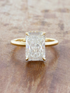 caption:Shown with 3.5ct radiant cut in 14k yellow gold