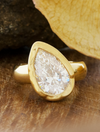 caption:Shown with 3ct pear diamond in 18k yellow gold