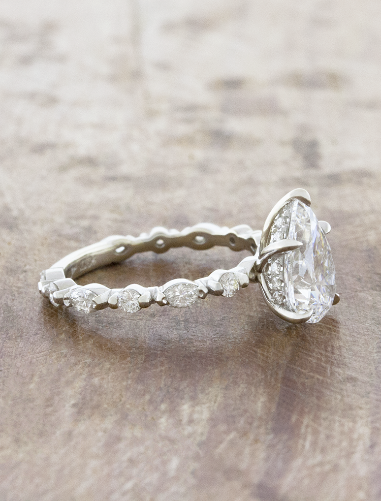 Elaine - Custom 1.71ct Pear Natural Diamond