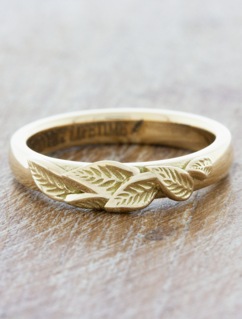 caption:Customized to 3mm in 14k yellow gold