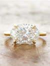 caption:Shown with 3ct oval diamond in 14k yellow gold