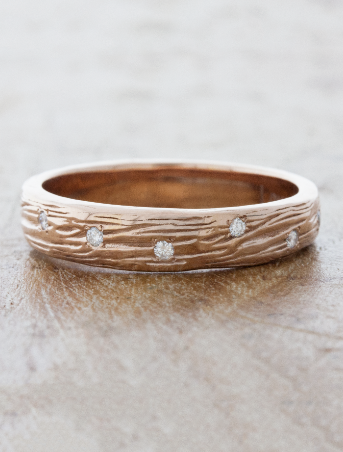 caption:Custom 5mm width in 14k rose gold