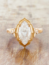 caption:Shown with 2.5ct marquise diamond in 18k rose gold 