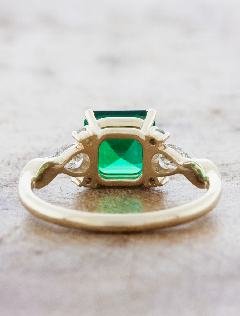925 Silver Ring Emerald Green Stone Jewelry Big Size 14 May Birthstone Gift  | eBay