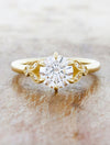 caption:Shown with 1.2ct round diamond in 14k yellow gold