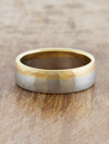 caption:6mm width, 14k yellow gold & platinum